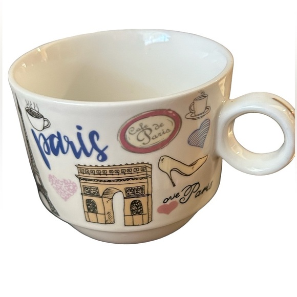 Grace Teaware Fine Porcelain Stackable Teacups Set of Four with Stand - Picture 8 of 8